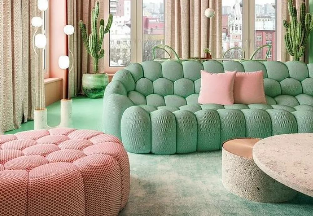 green bubble sofa